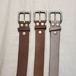 Bundle of 3 Leather Belts